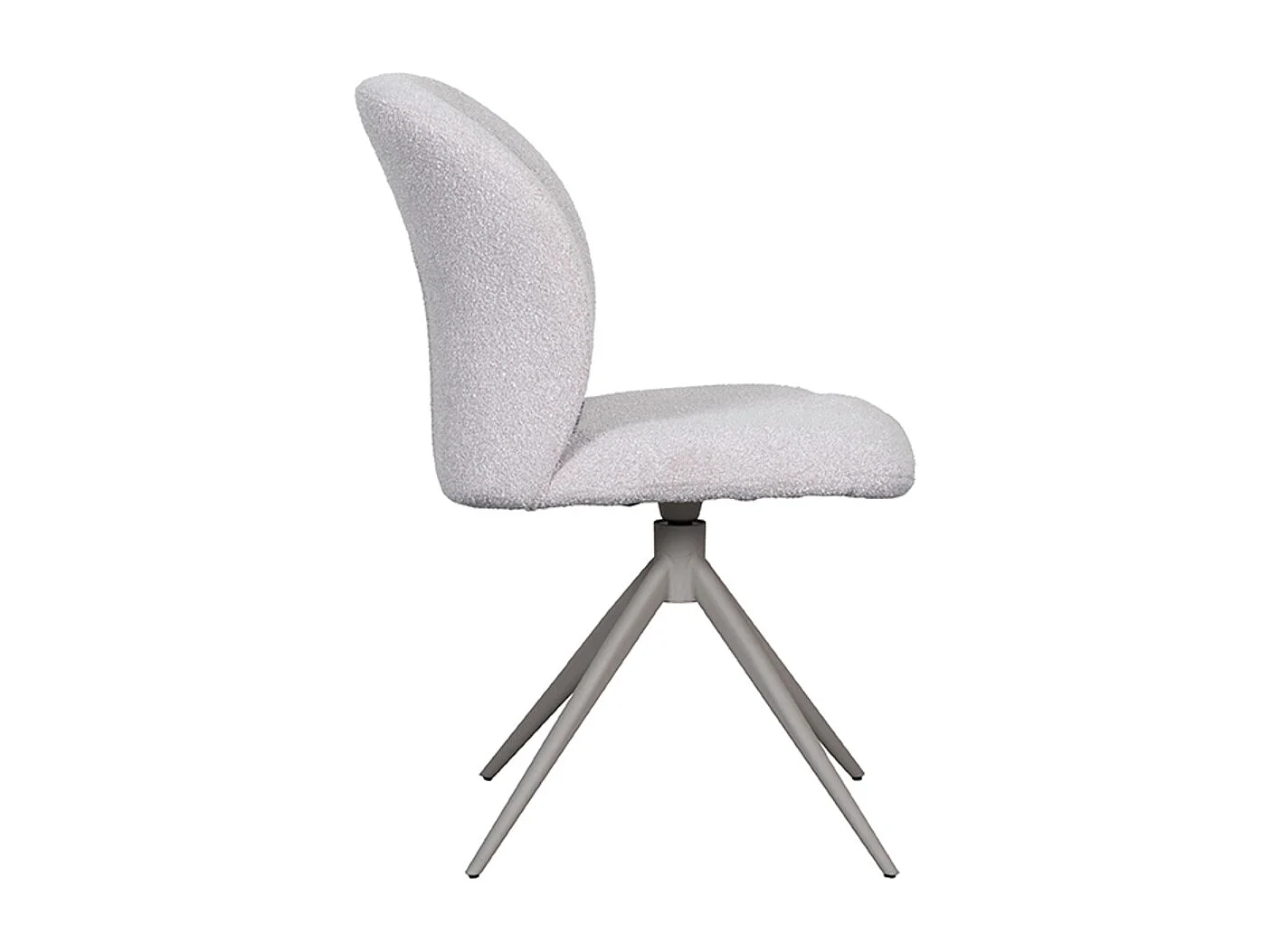 Chaise de salle à manger Kimo - Naturel - Boucle - Base Taupe - lot de 2