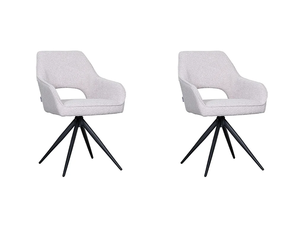 Chaise de salle à manger Finley - Naturel - Boucle - lot de 2