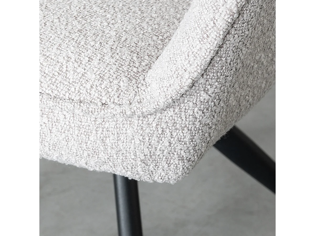 Chaise de salle à manger Finley - Naturel - Boucle - lot de 2