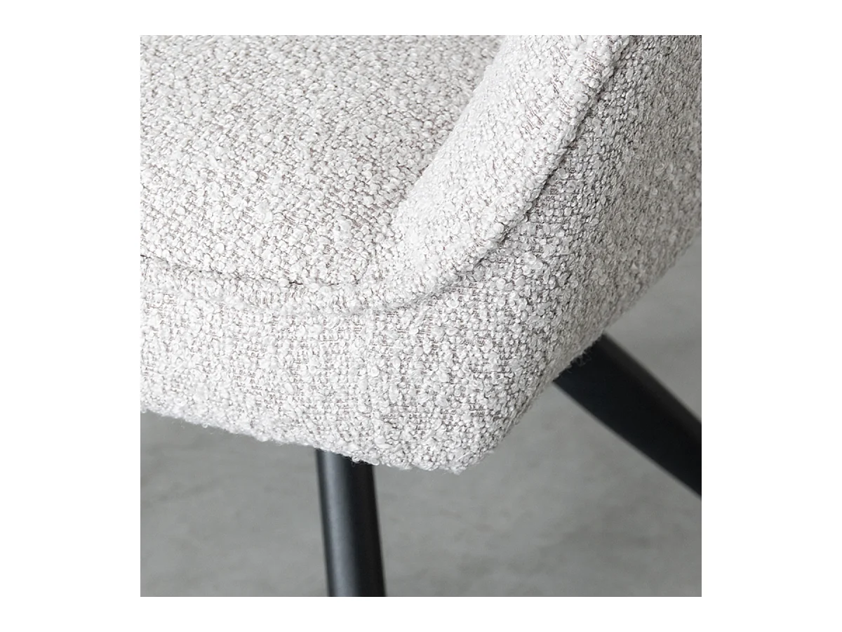 Esszimmerstuhl Finley - Natur - Bouclé - 2er-Set