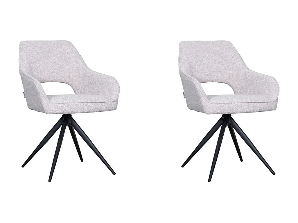 Chaise de salle à manger Finley - Naturel - Boucle - lot de 2