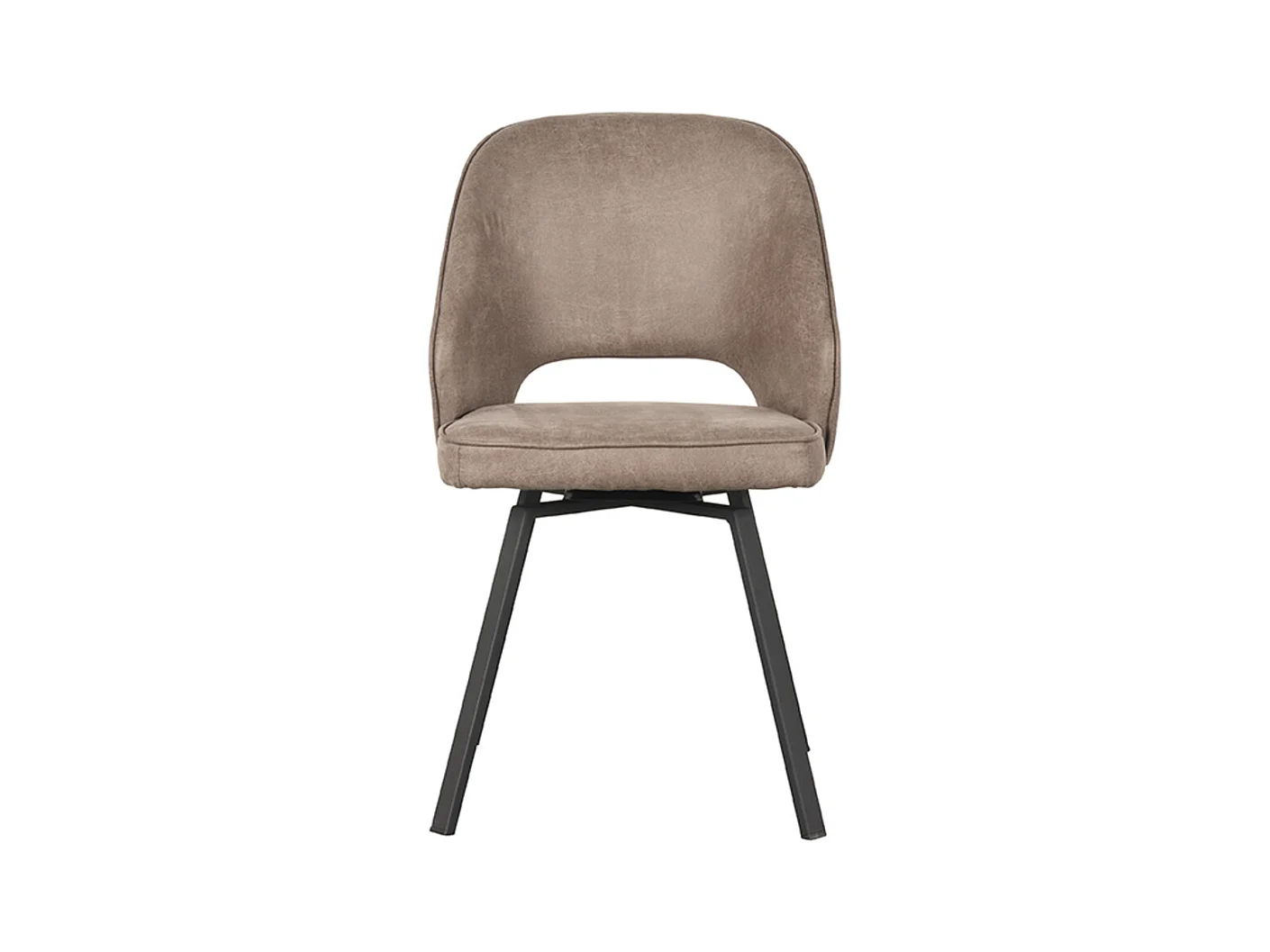 Chaise de salle à manger Lewis - Taupe - Microfibre - 58x52x84 cm - lot de 2