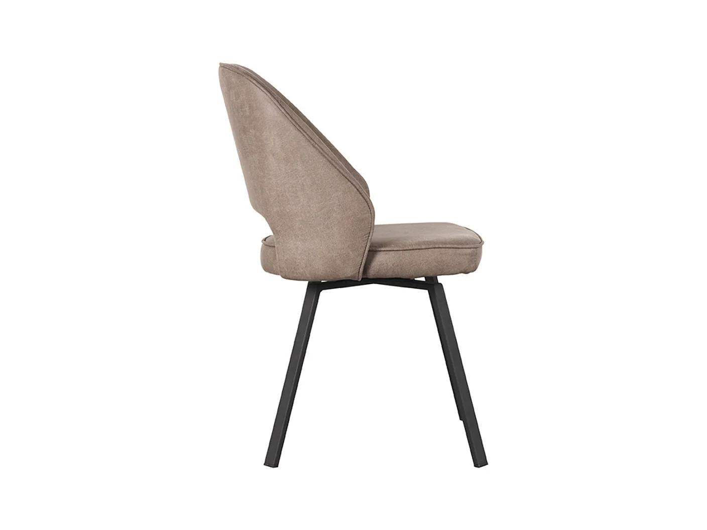 Chaise de salle à manger Lewis - Taupe - Microfibre - 58x52x84 cm - lot de 2