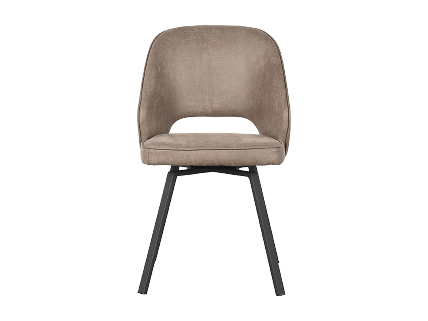 Chaise de salle à manger Lewis - Taupe - Microfibre - 58x52x84 cm - lot de 2