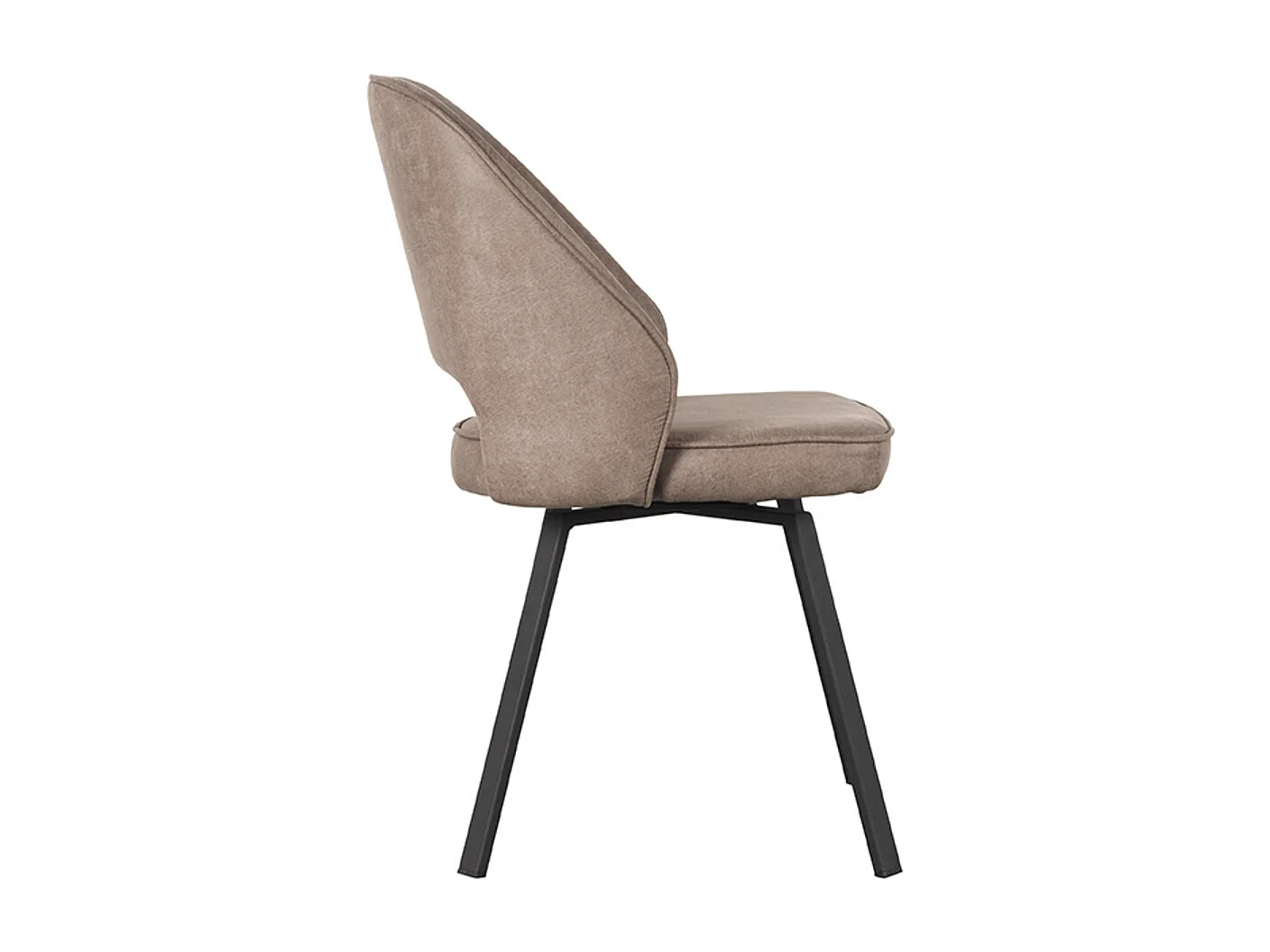 Chaise de salle à manger Lewis - Taupe - Microfibre - 58x52x84 cm - lot de 2