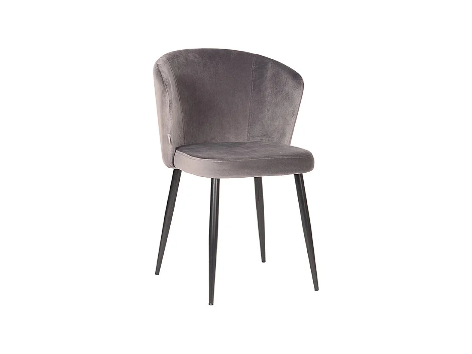 Chaise de salle à manger Wave - Gris - Velours - lot de 2