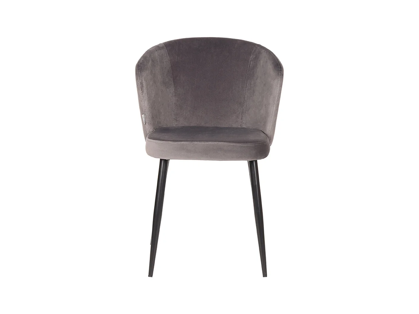 Chaise de salle à manger Wave - Gris - Velours - lot de 2