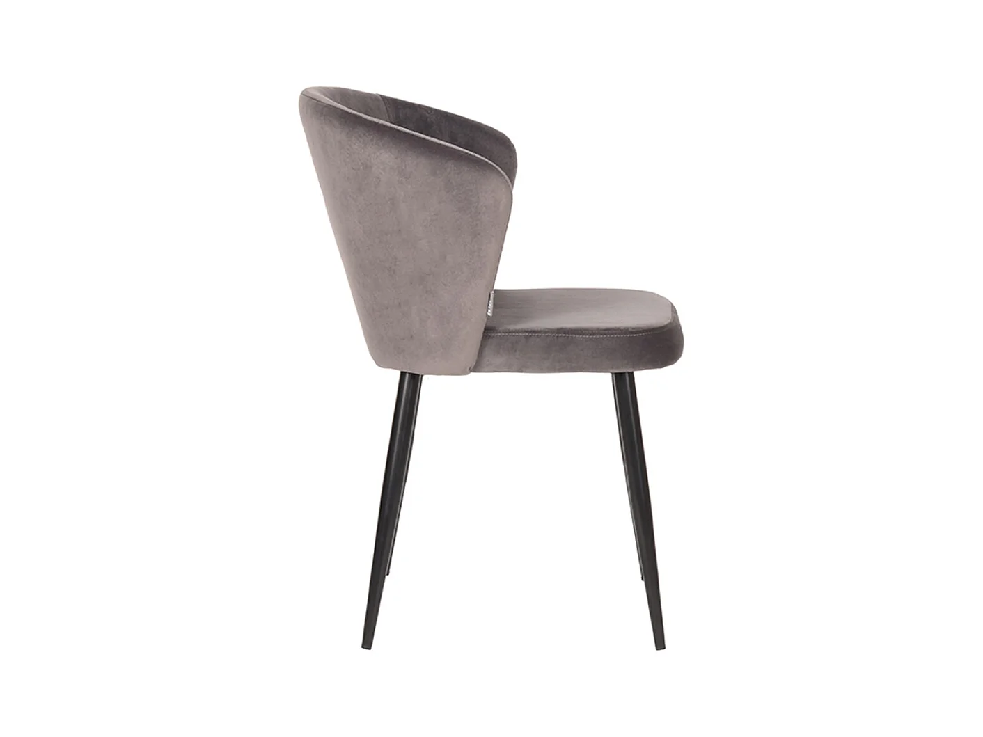 Chaise de salle à manger Wave - Gris - Velours - lot de 2