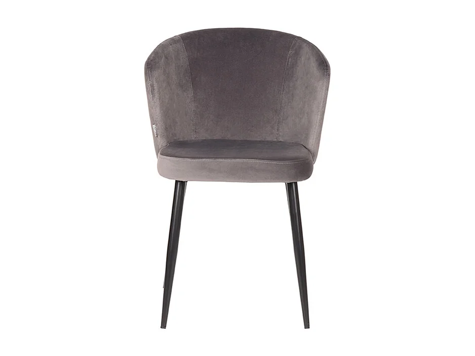 Chaise de salle à manger Wave - Gris - Velours - lot de 2