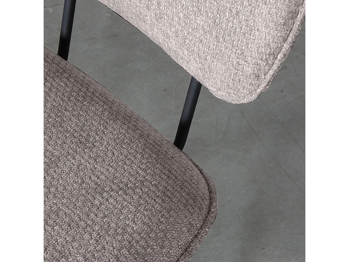 Chaise de salle à manger Liva - Pierre - Elite - lot de 2