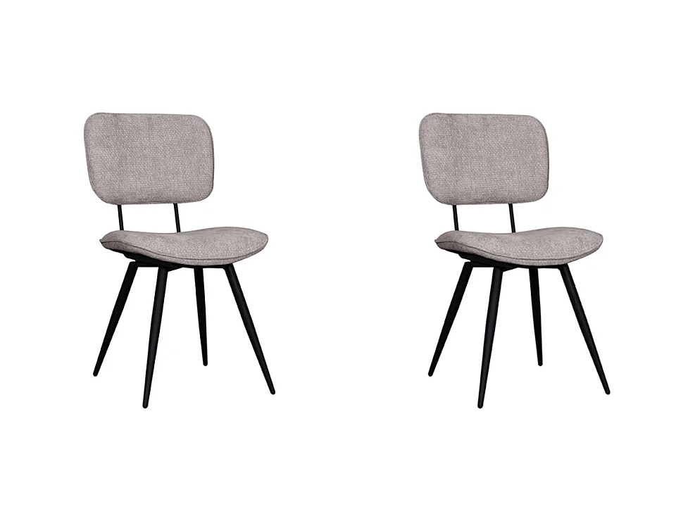 Chaise de salle à manger Liva - Pierre - Elite - lot de 2