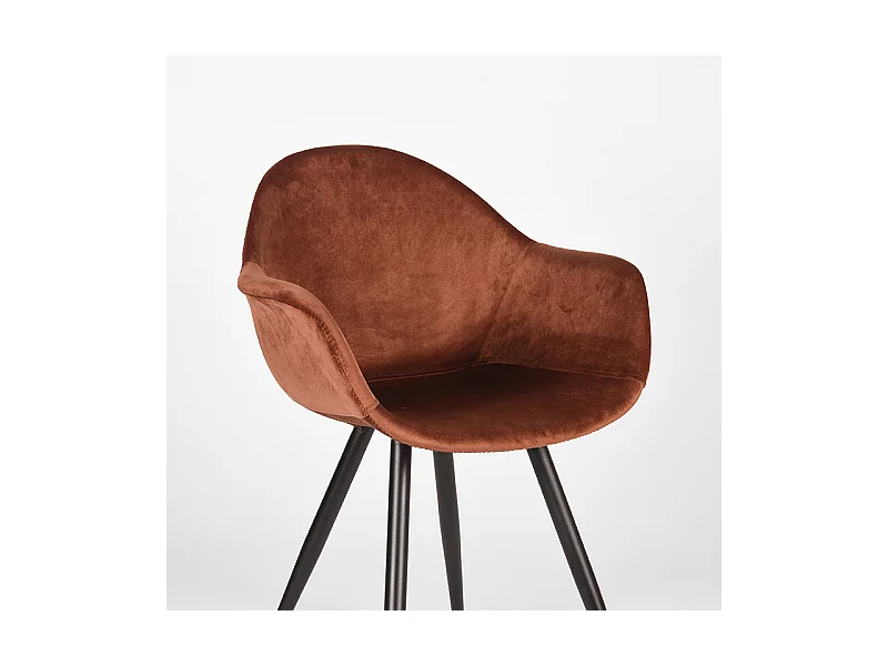 Eetkamerstoel Forli - Rust - Fluweel - set van 2