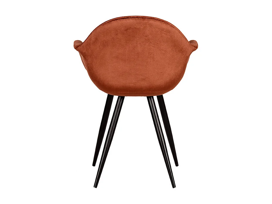 Chaise de salle à manger Forli - Rouille - Velours - lot de 2