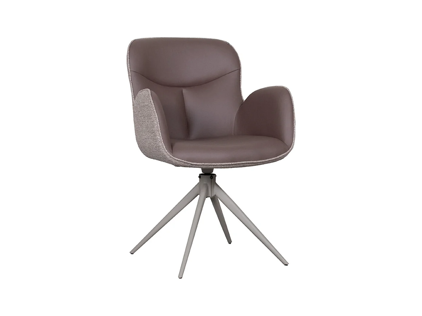 Chaise de salle à manger Lasse - Marron - Microfibre - Lot de 2