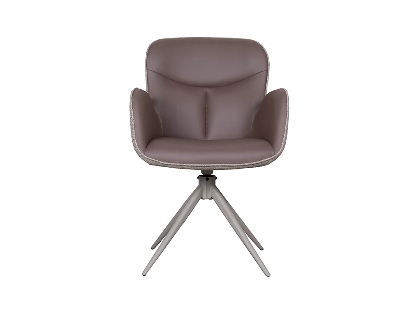 Chaise de salle à manger Lasse - Marron - Microfibre - Lot de 2