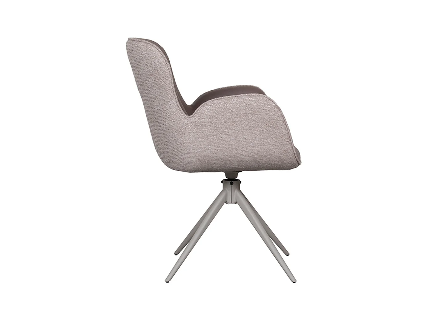 Chaise de salle à manger Lasse - Marron - Microfibre - Lot de 2
