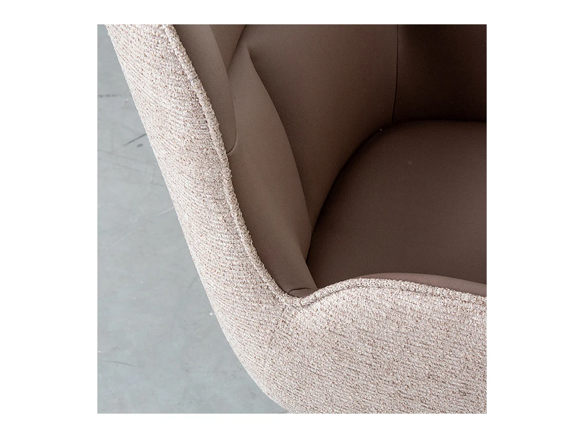 Chaise de salle à manger Lasse - Marron - Microfibre - Lot de 2