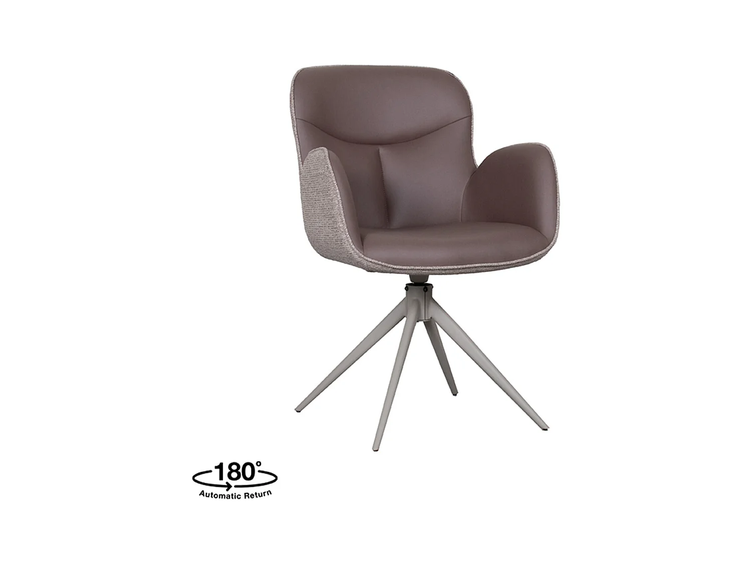 Chaise de salle à manger Lasse - Marron - Microfibre - Lot de 2