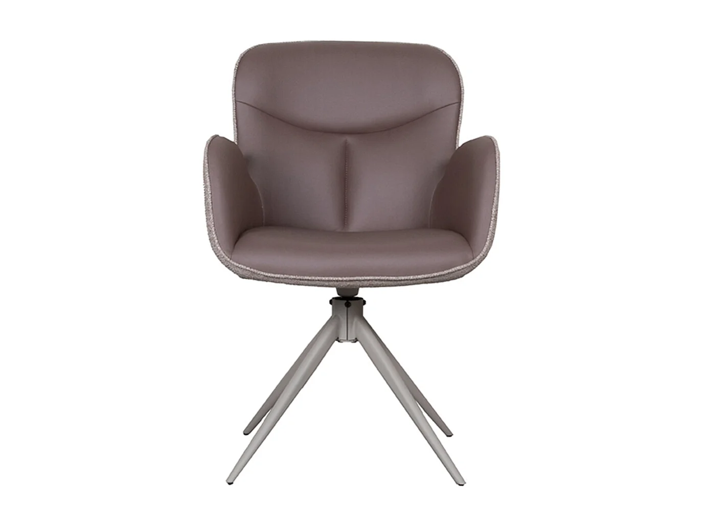 Chaise de salle à manger Lasse - Marron - Microfibre - Lot de 2