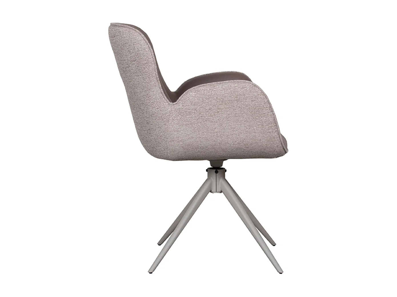 Chaise de salle à manger Lasse - Marron - Microfibre - Lot de 2