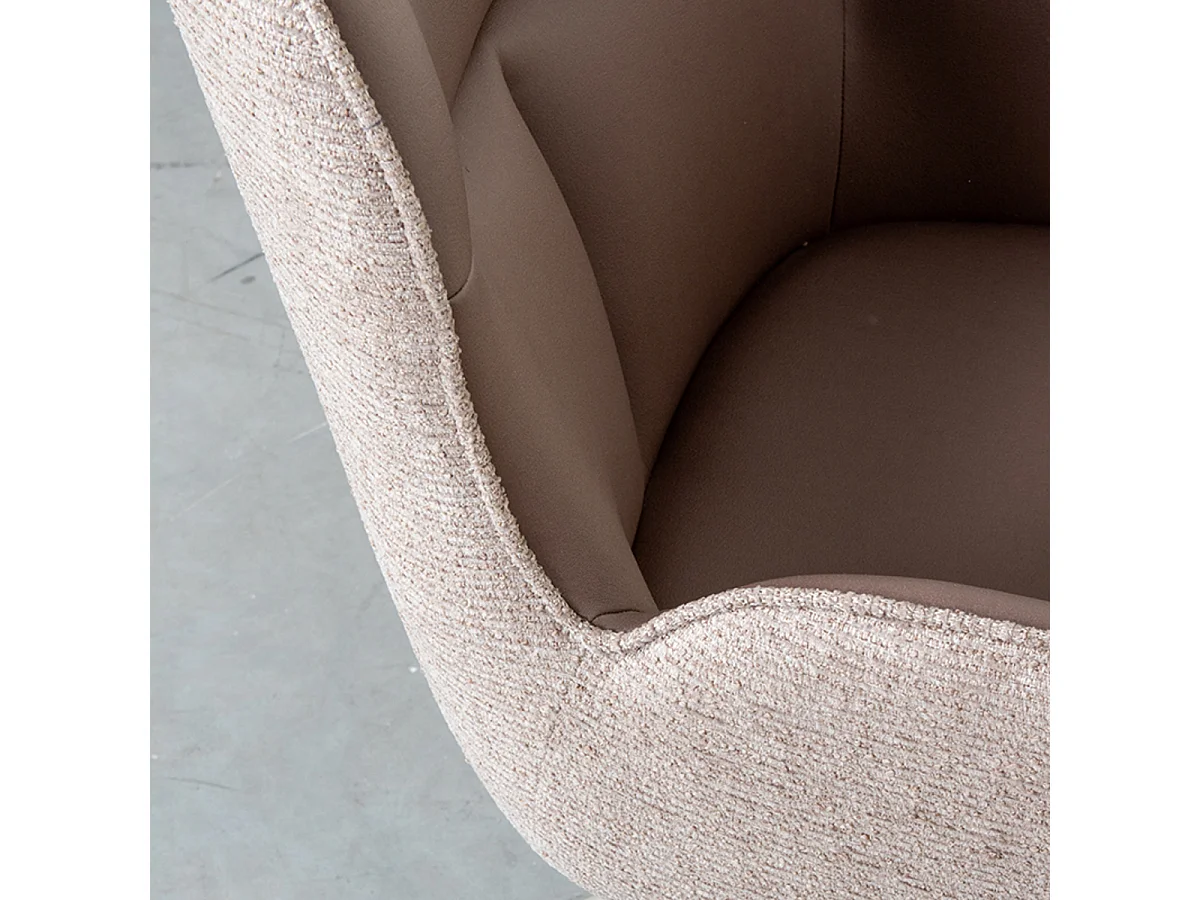Chaise de salle à manger Lasse - Marron - Microfibre - Lot de 2