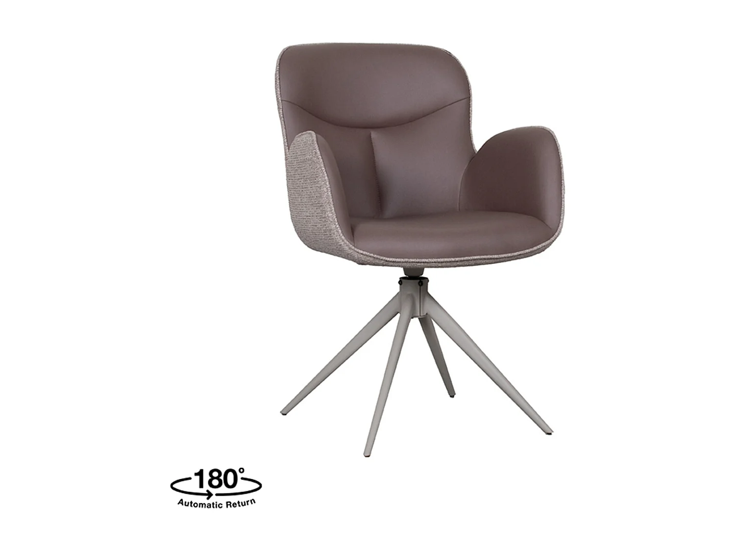 Chaise de salle à manger Lasse - Marron - Microfibre - Lot de 2