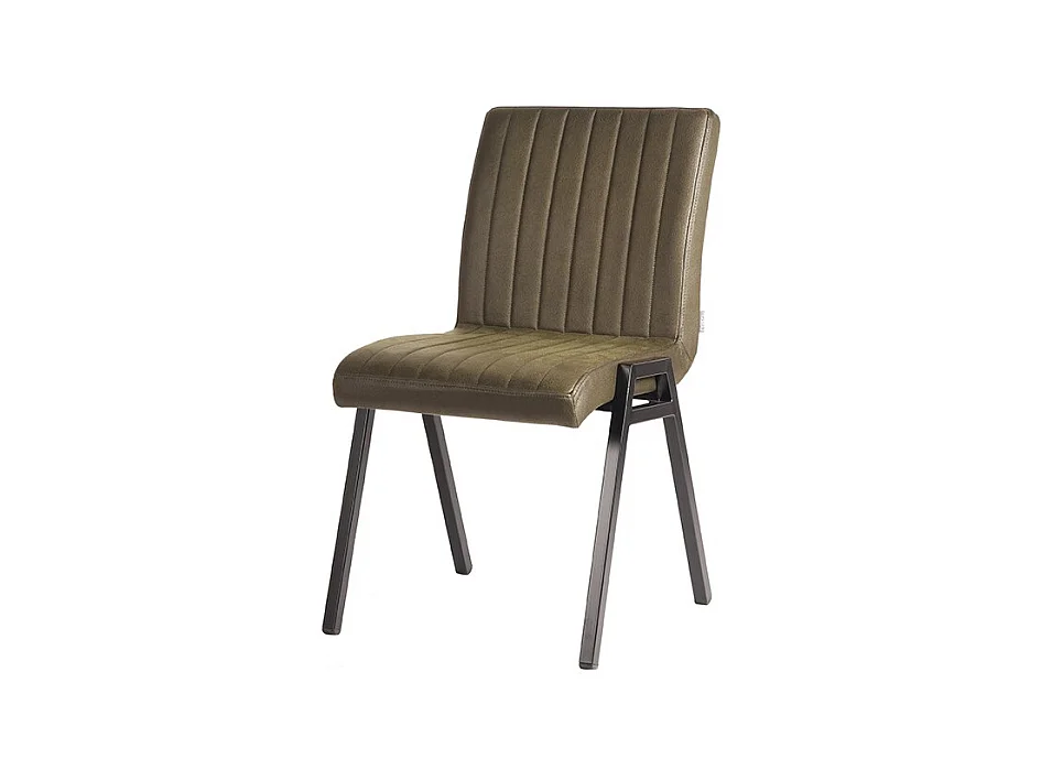 Eetkamerstoel Matz - Army green - Microfiber - set van 2