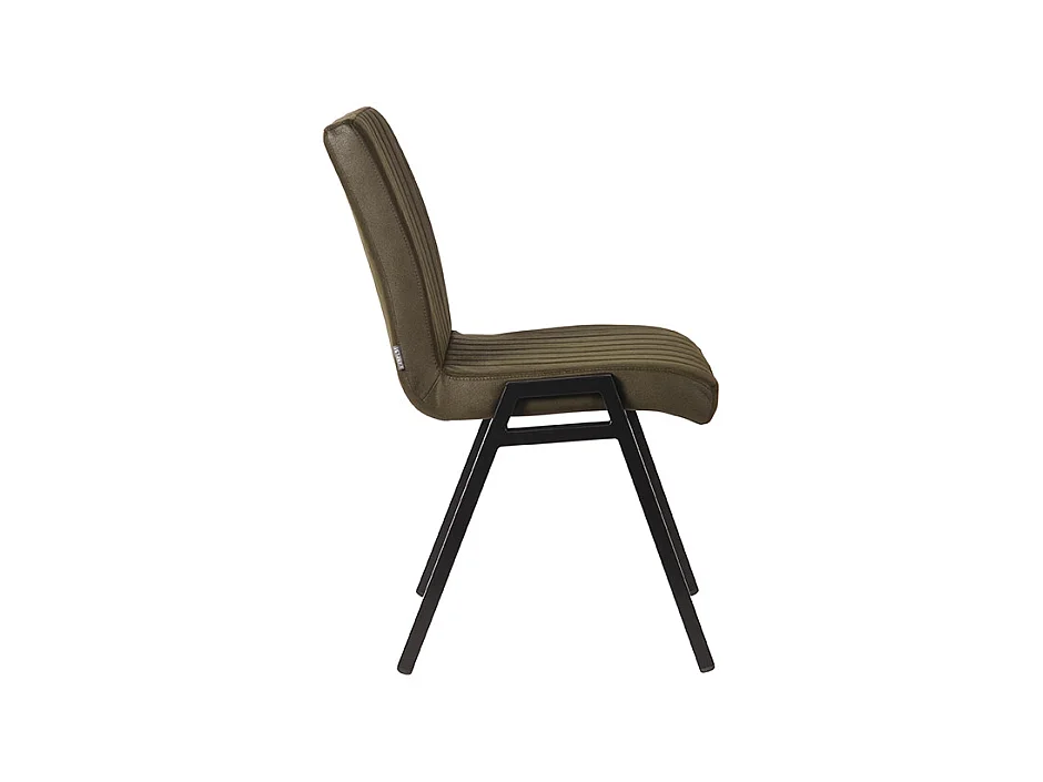 Eetkamerstoel Matz - Army green - Microfiber - set van 2