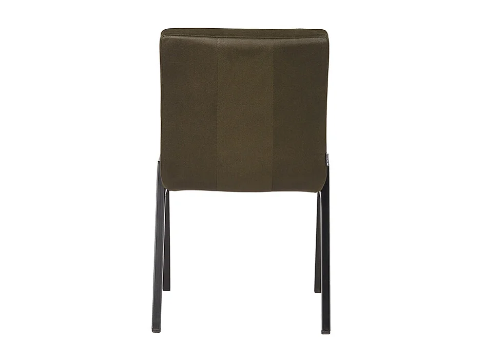 Chaise de salle à manger Matz - Vert armée - Microfibre - Lot de 2