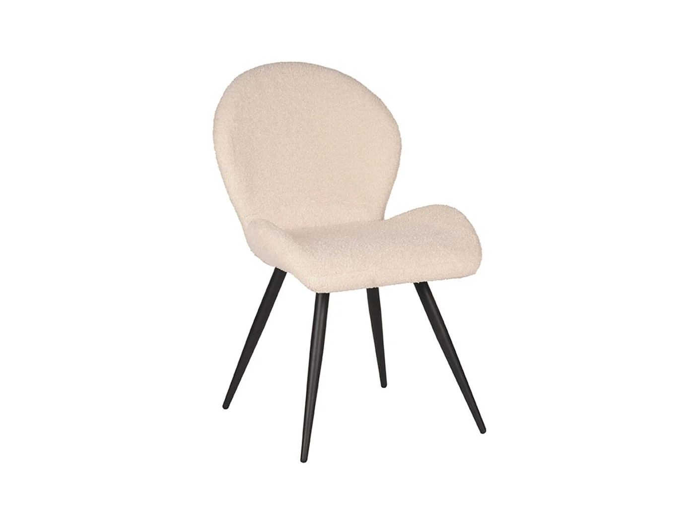 Chaise de salle à manger Sky - 51x64x87cm - Ivoire - lot de 2