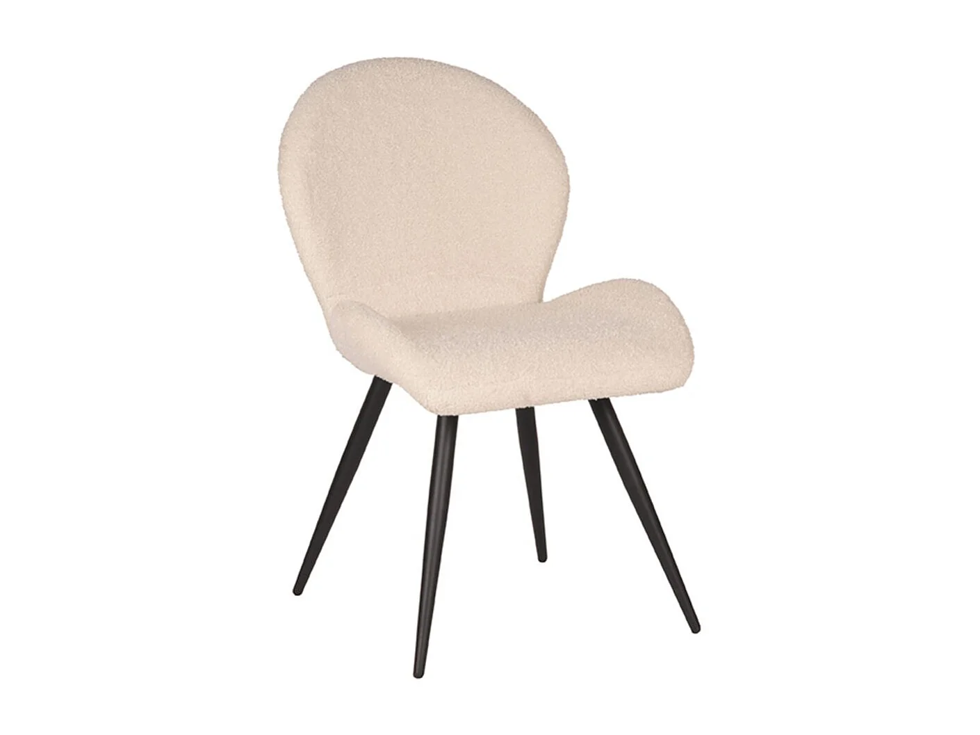 Chaise de salle à manger Sky - 51x64x87cm - Ivoire - lot de 2