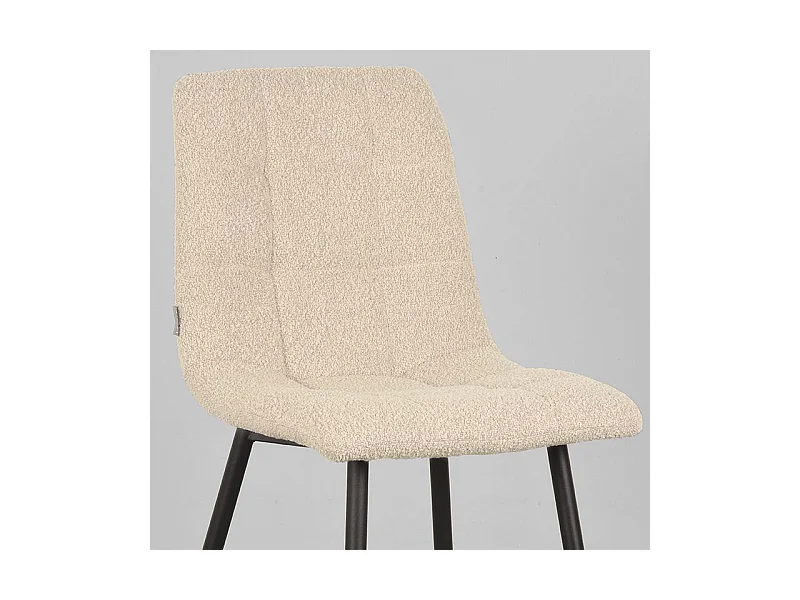 Eetkamerstoel Juul 54x45x89 cm - Zand - Stof - set van 2