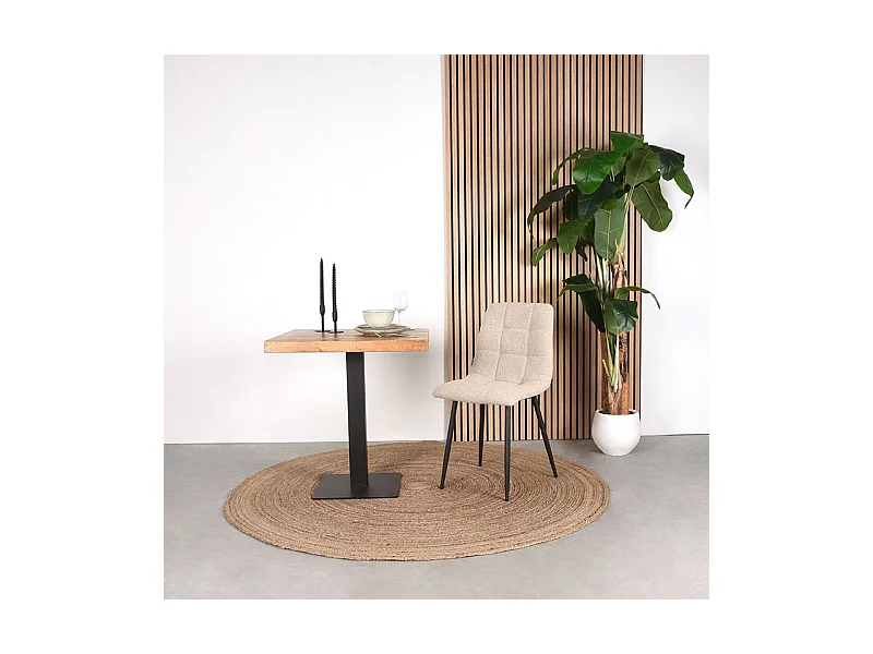 Eetkamerstoel Juul 54x45x89 cm - Zand - Stof - set van 2