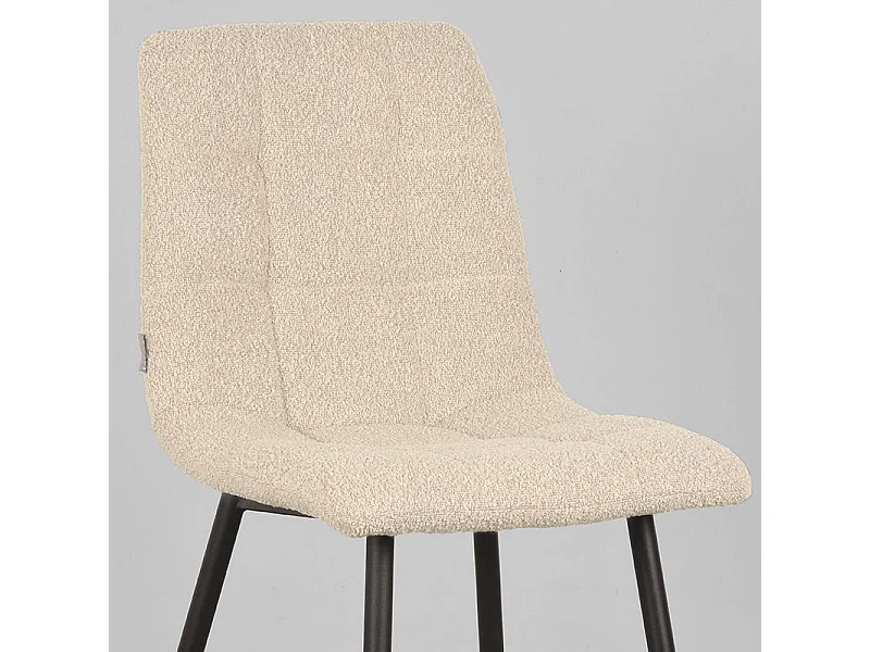 Eetkamerstoel Juul 54x45x89 cm - Zand - Stof - set van 2