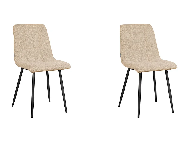 Silla de comedor Juul 54x45x89 cm - Arena - Tela - Juego de 2