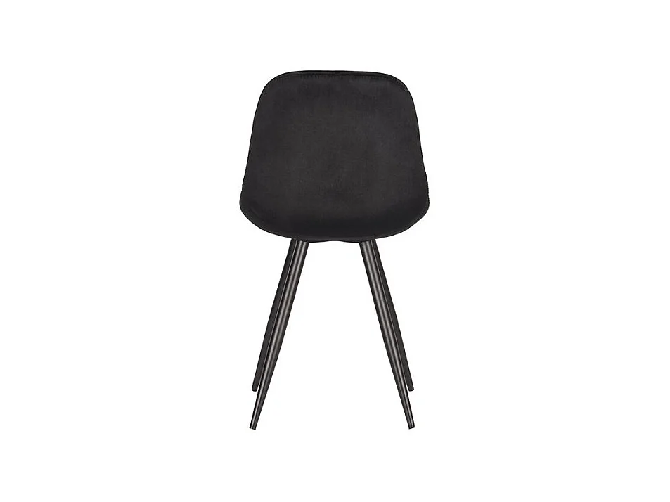 Eetkamerstoel Capri - Zwart - Fluweel - set van 2