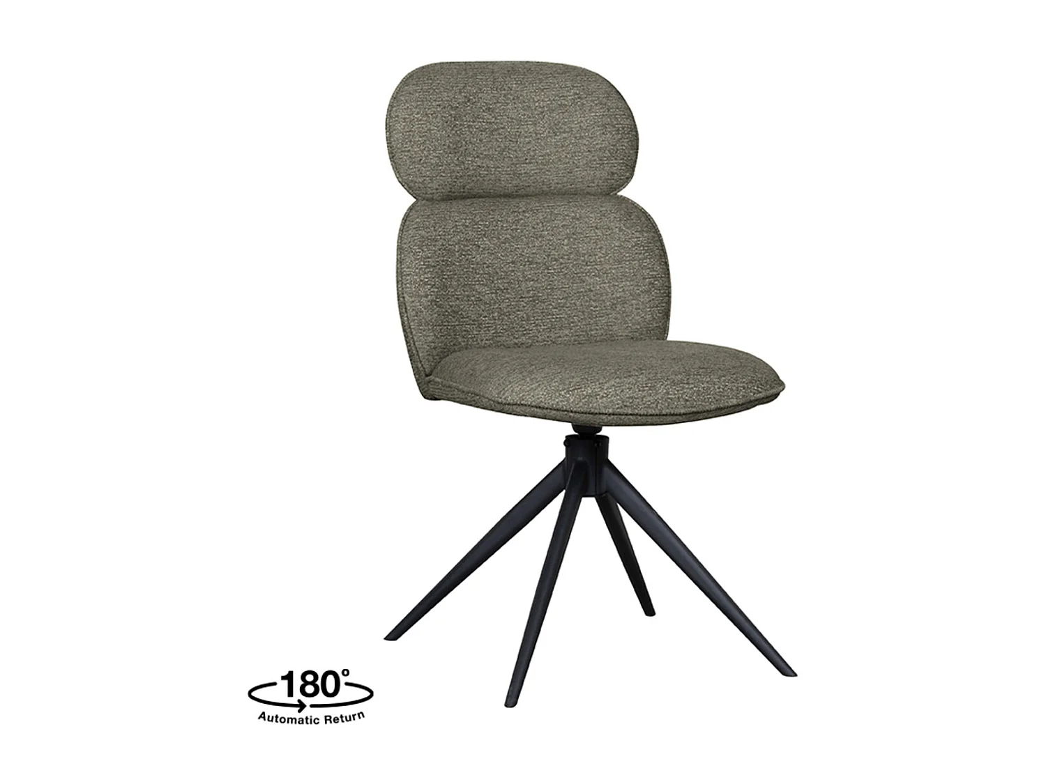 Chaise de salle à manger Finn - Gris truffe - Boucle - lot de 2