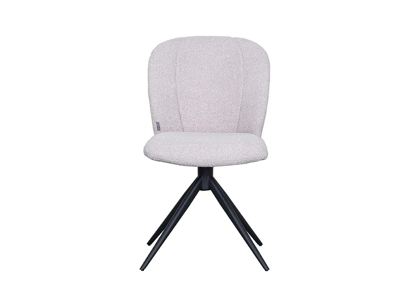 Chaise de salle à manger Kimo - Naturel - Boucle - Base noire - lot de 2