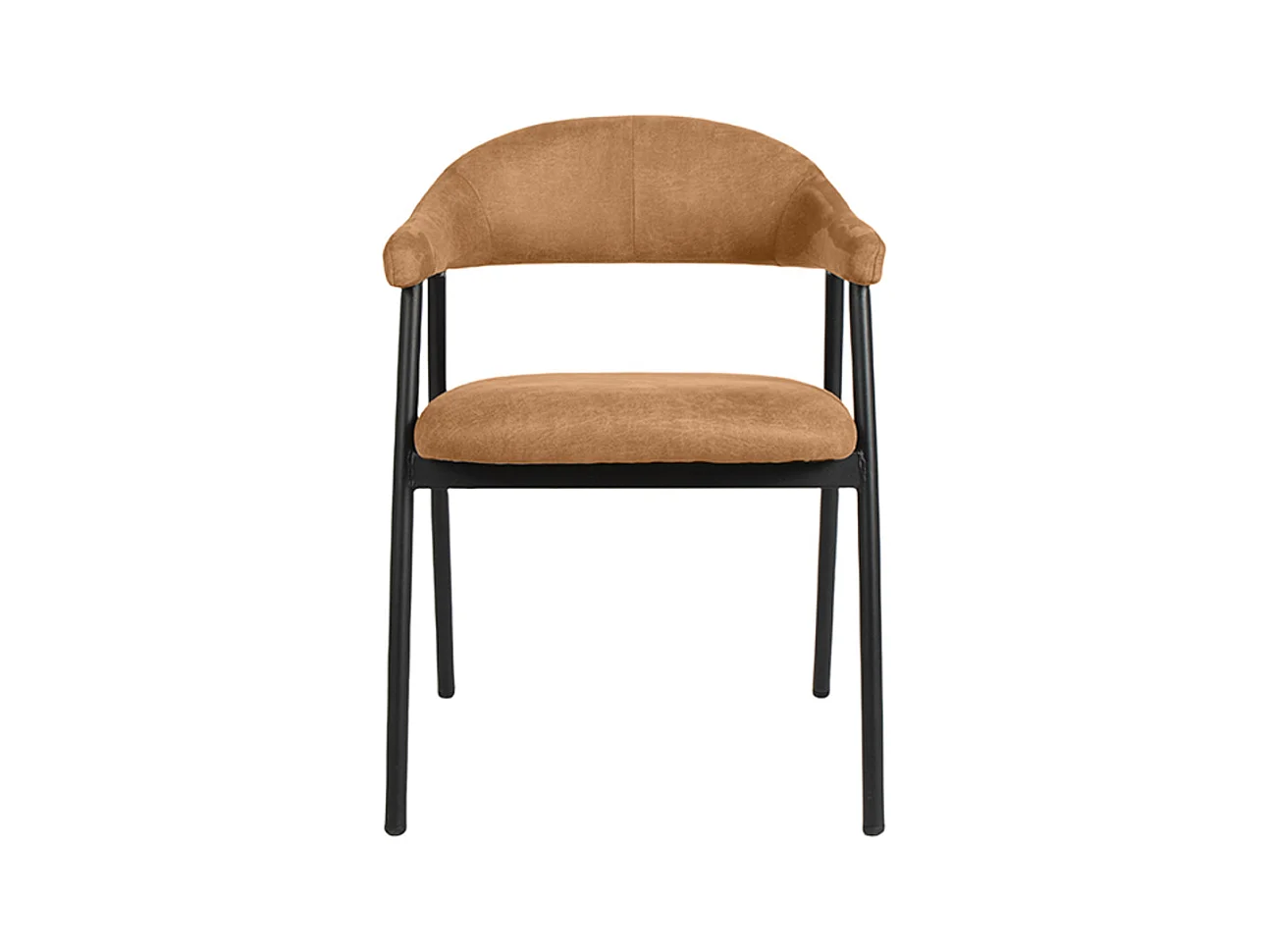 Chaise de salle à manger Amaze - Cognac - Micro Suede - lot de 2