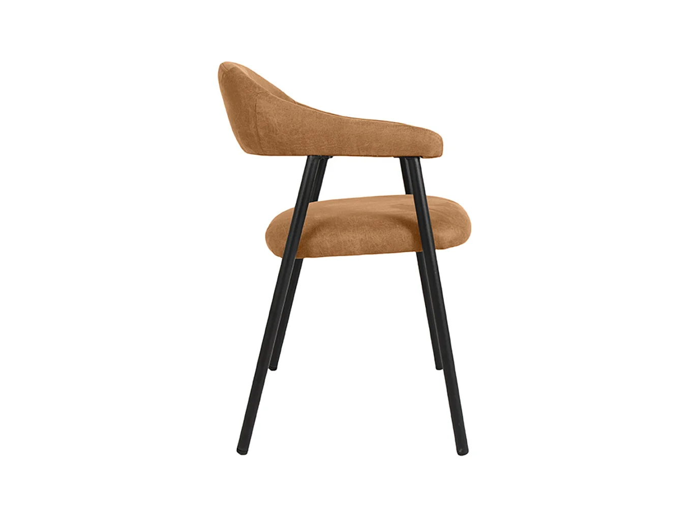 Chaise de salle à manger Amaze - Cognac - Micro Suede - lot de 2