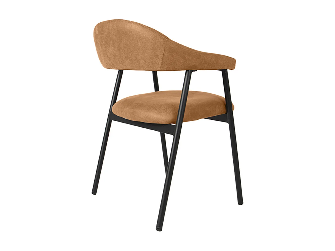 Chaise de salle à manger Amaze - Cognac - Micro Suede - lot de 2