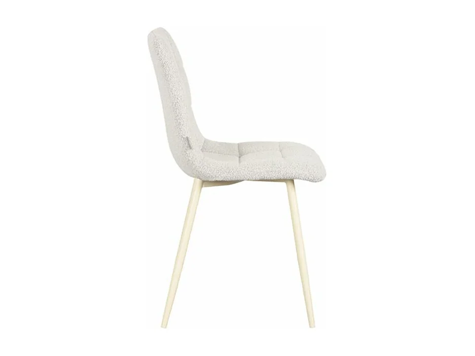 Chaise de salle à manger Nino 54x45x89 cm - Naturel - Tissu - Lot de 2