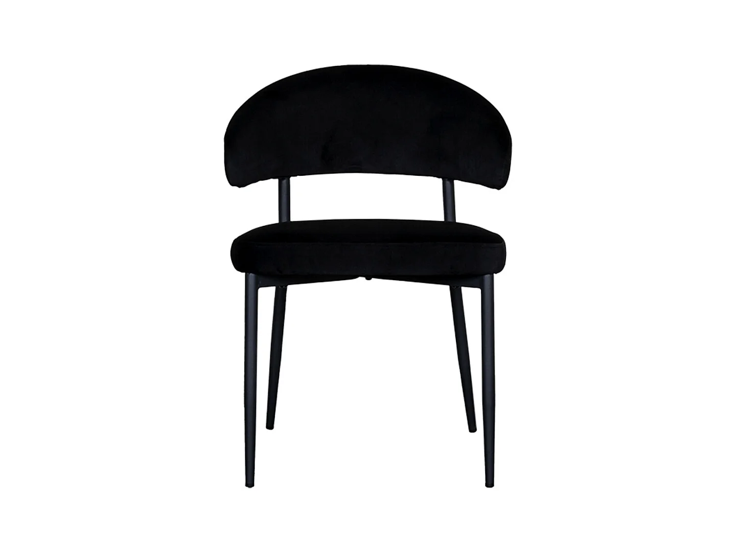 Chaise de salle à manger Bliss - Noir - Velours - lot de 2