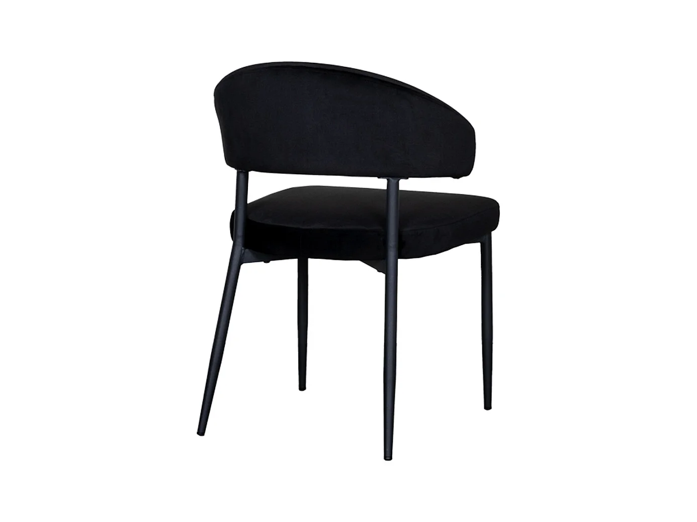 Chaise de salle à manger Bliss - Noir - Velours - lot de 2