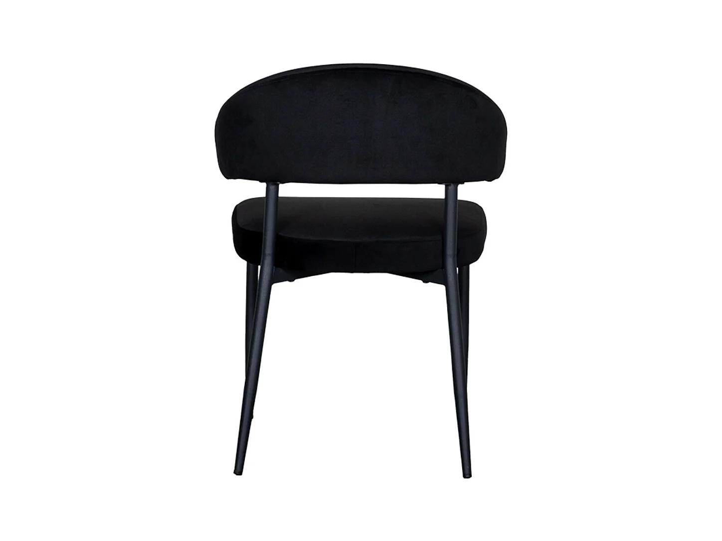 Chaise de salle à manger Bliss - Noir - Velours - lot de 2