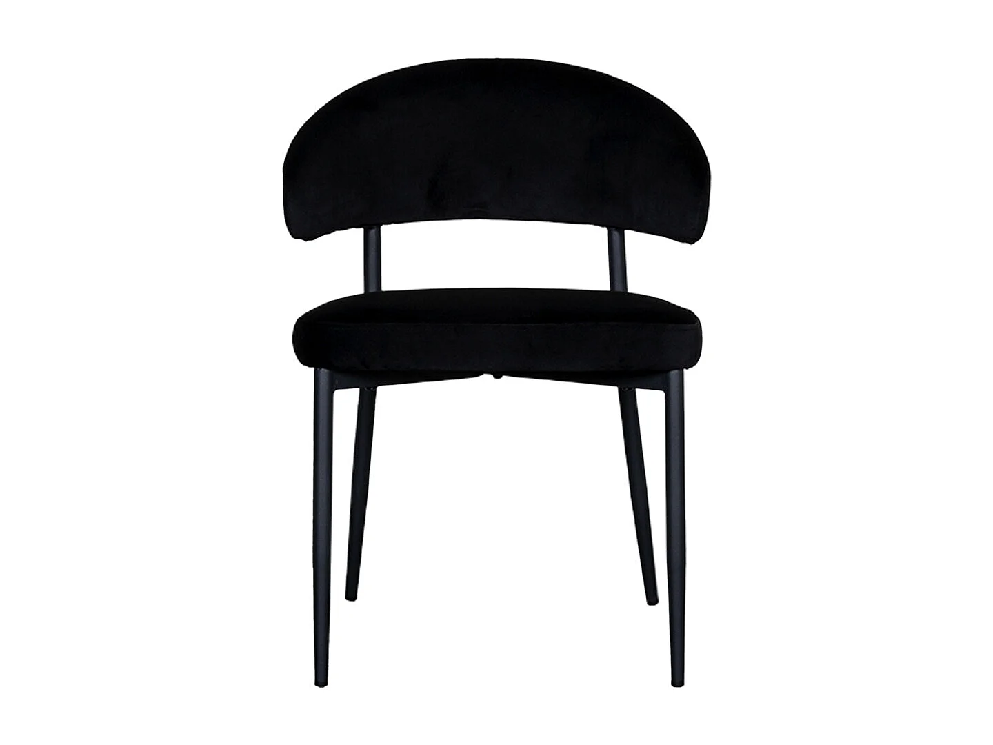 Chaise de salle à manger Bliss - Noir - Velours - lot de 2
