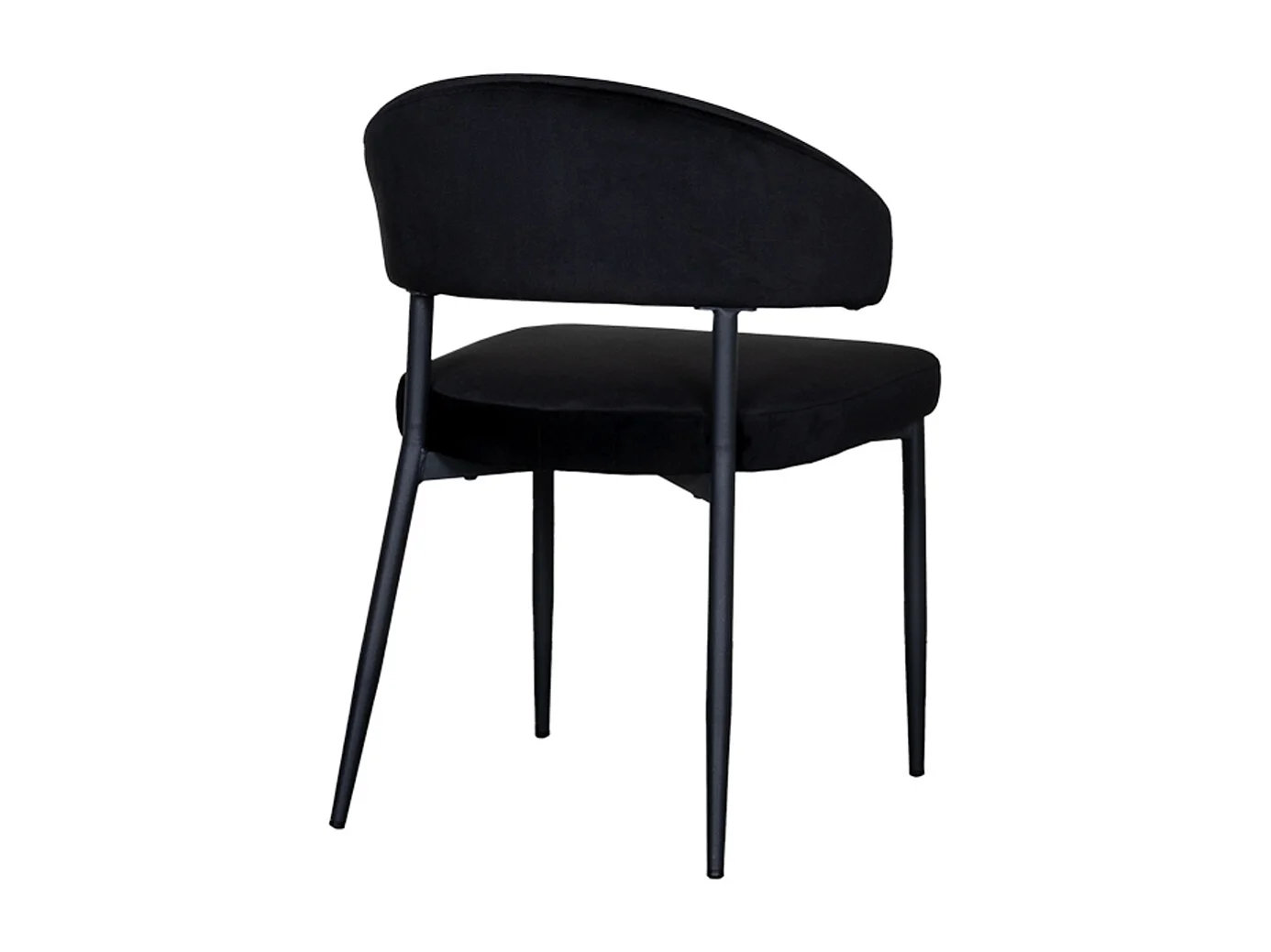 Chaise de salle à manger Bliss - Noir - Velours - lot de 2