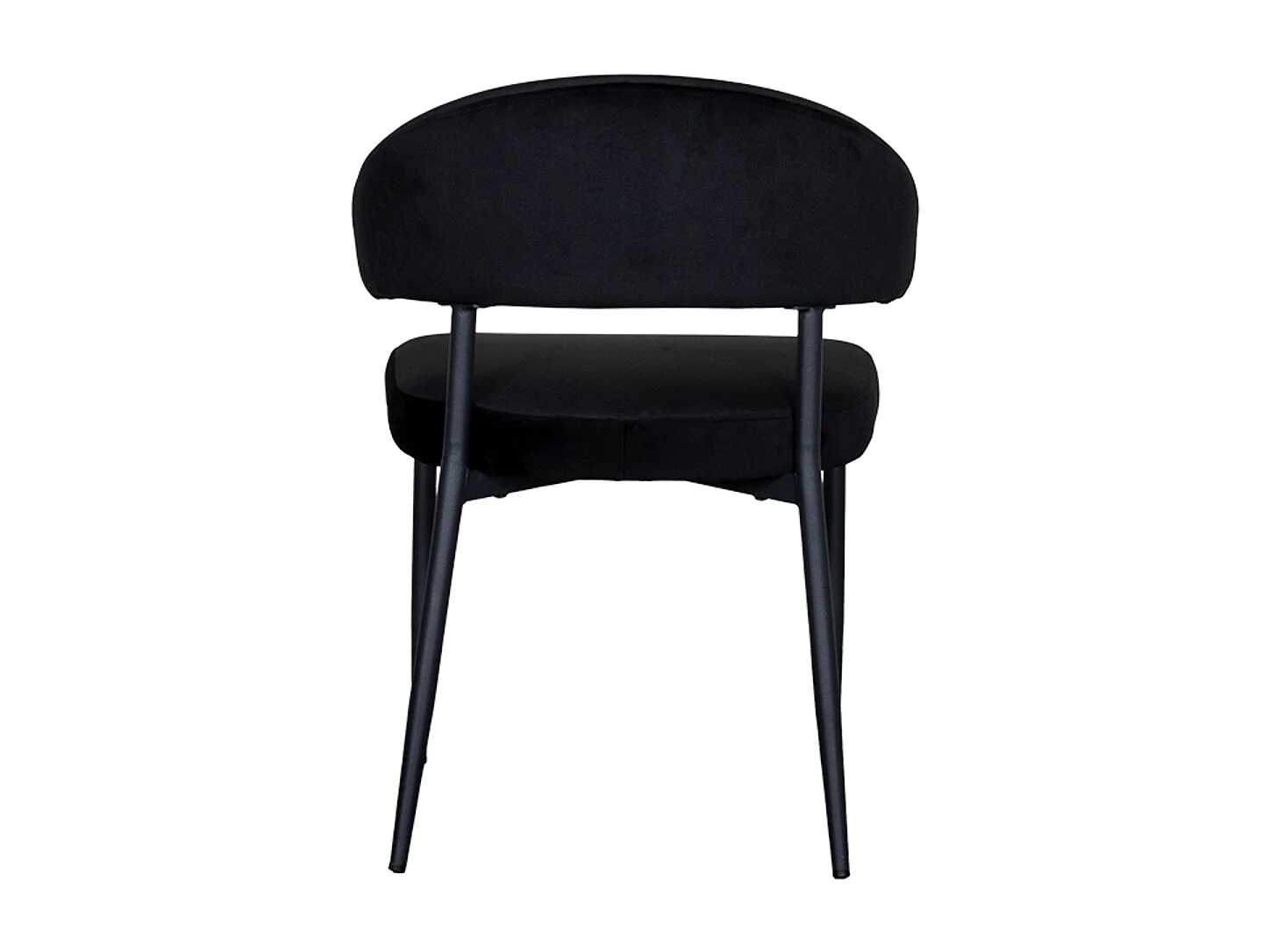 Chaise de salle à manger Bliss - Noir - Velours - lot de 2