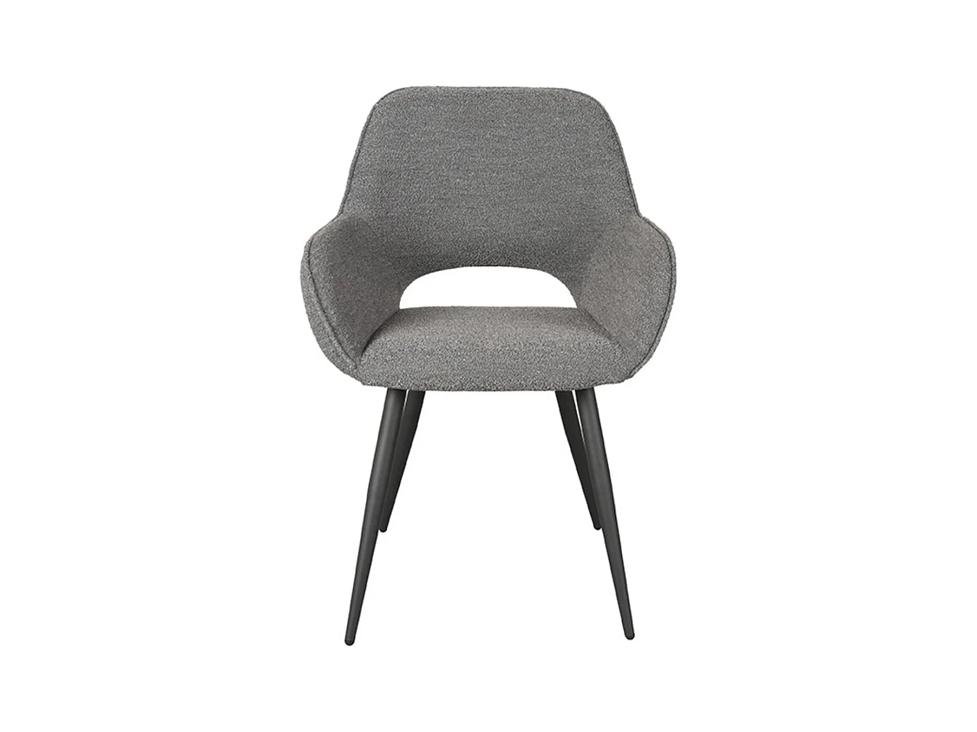 Chaise de salle à manger Fer 58x57x87 cm - Boucle grise - lot de 2