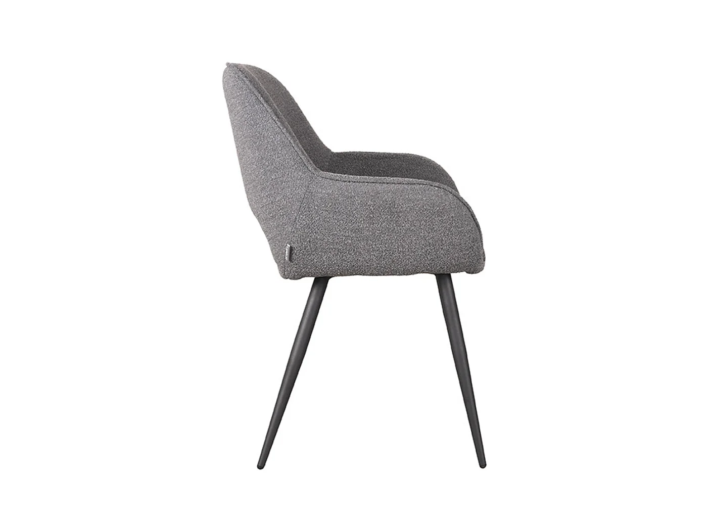 Chaise de salle à manger Fer 58x57x87 cm - Boucle grise - lot de 2